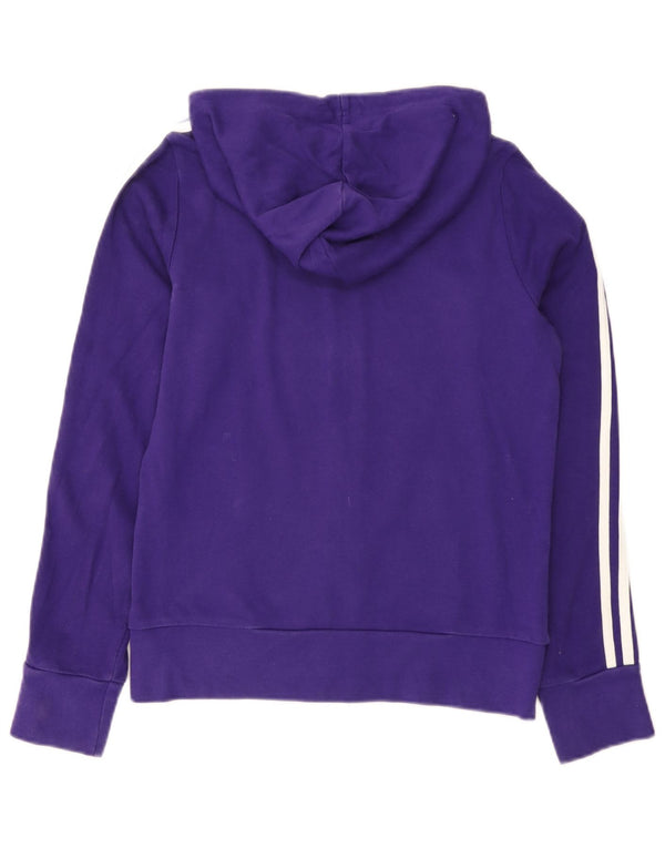 Adidas Pull à capuche zippé pour femme UK 12 Coton violet moyen
