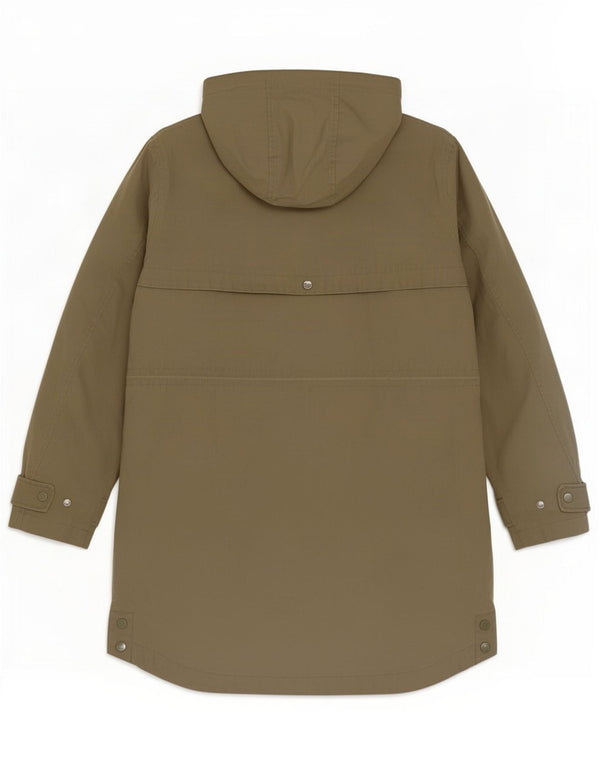 Joules Manteau imperméable à capuche pour femme UK 12 Kaki moyen