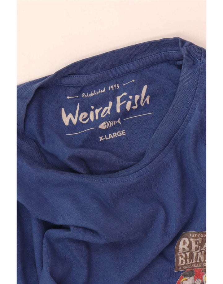 Weird Fish T-shirt graphique pour homme XL Bleu