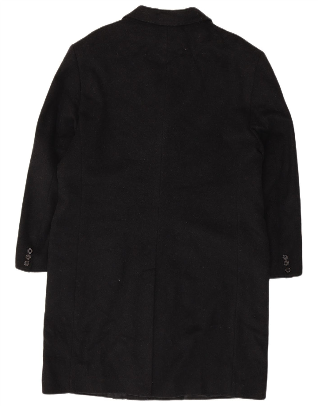 VINTAGE Manteau Chesterfield Homme IT 54 2XL Laine Noire