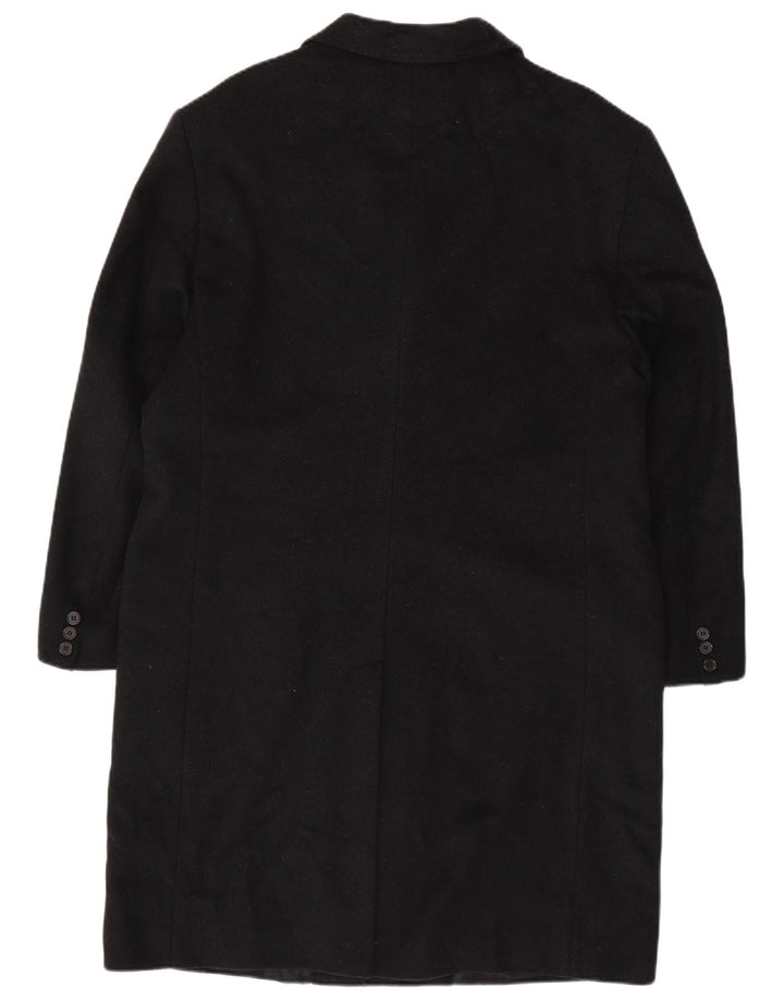 VINTAGE Manteau Chesterfield Homme IT 54 2XL Laine Noire