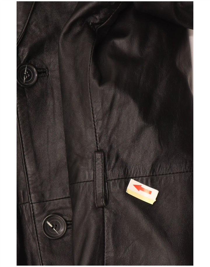 Manteau en cuir homme EU 50 grand cuir noir