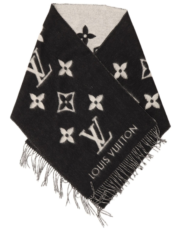 Louis Vuitton Écharpe rectangulaire graphique pour femme taille unique noir designer