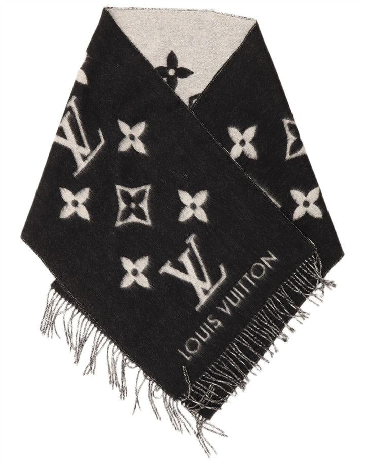 Louis Vuitton Écharpe rectangulaire graphique pour femme taille unique noir designer
