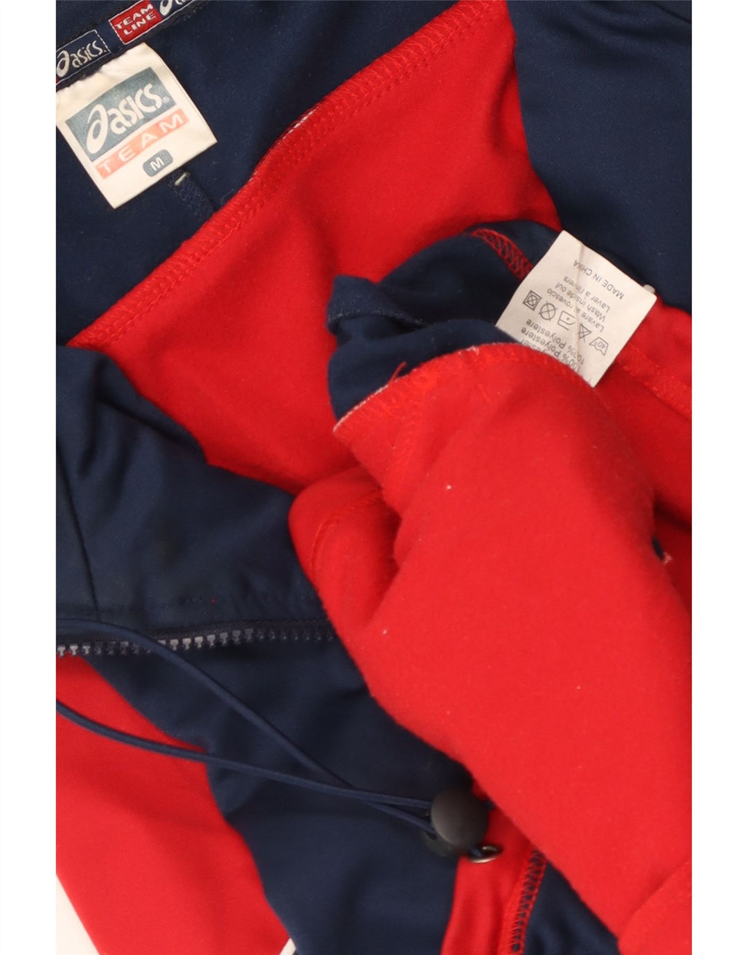 ASICS Veste de survêtement pour homme en polyester color block rouge moyen