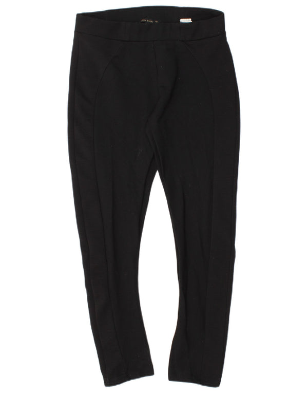 Zara Leggings Femme UK 14 Large Noir Viscose
