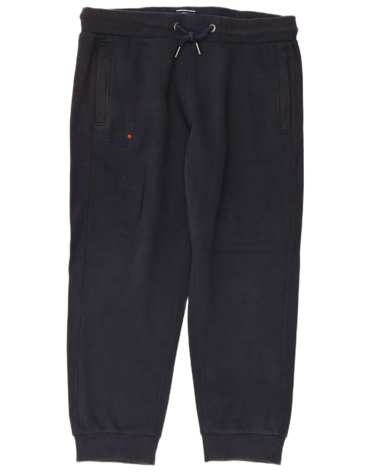 Superdry Pantalon De Survêtement Homme Joggers 2XL Bleu Marine Coton