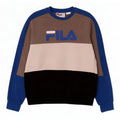 Fila Homme Graphic Sweatshirt Jumper Petit Multicolore Colourblock Coton