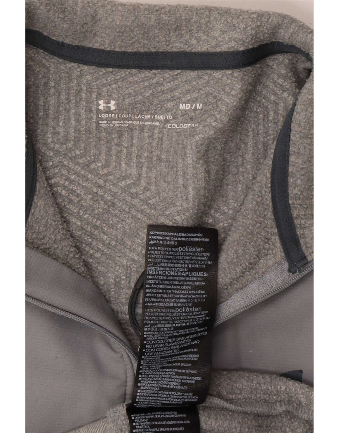 Under Armour Haut de survêtement à col zippé Cold Gear pour homme Gris moyen