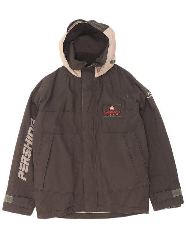 Murphy & Nye Veste coupe-vent graphique coupe ample pour homme UK 36 Small Noir