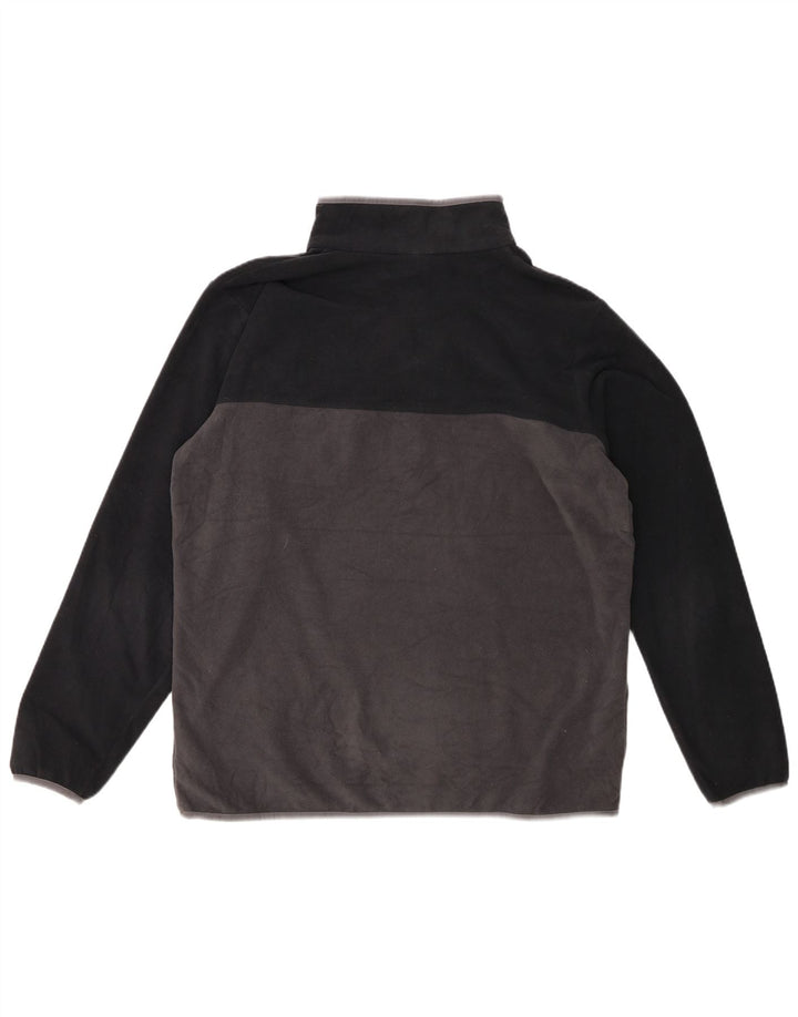 Columbia Pull polaire à col boutonné pour homme Taille L Gris Colorblock Polyester