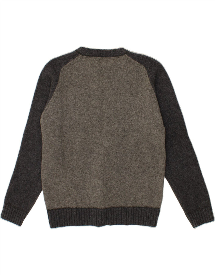 LEVI'S Pull à col rond pour homme en laine d'agneau color block Gris Taille L