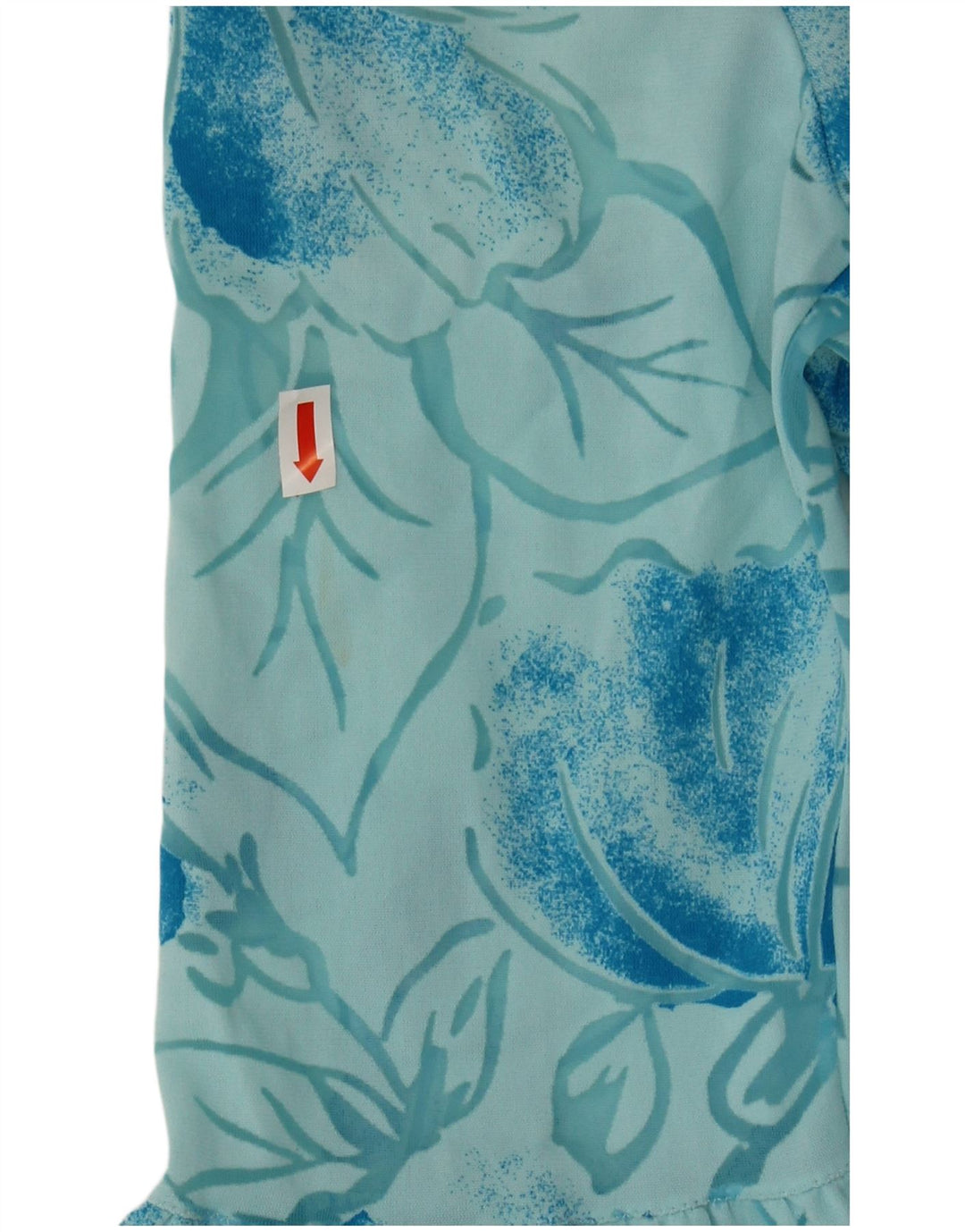 Imec Robe trapèze transparente à manches 3/4 pour femme UK 12 Bleu moyen Floral