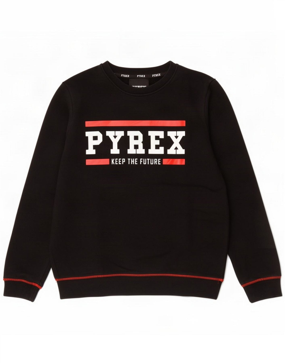 Pyrex Sweat-shirt graphique pour homme en coton noir moyen