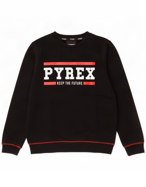 Pyrex Sweat-shirt graphique pour homme en coton noir moyen