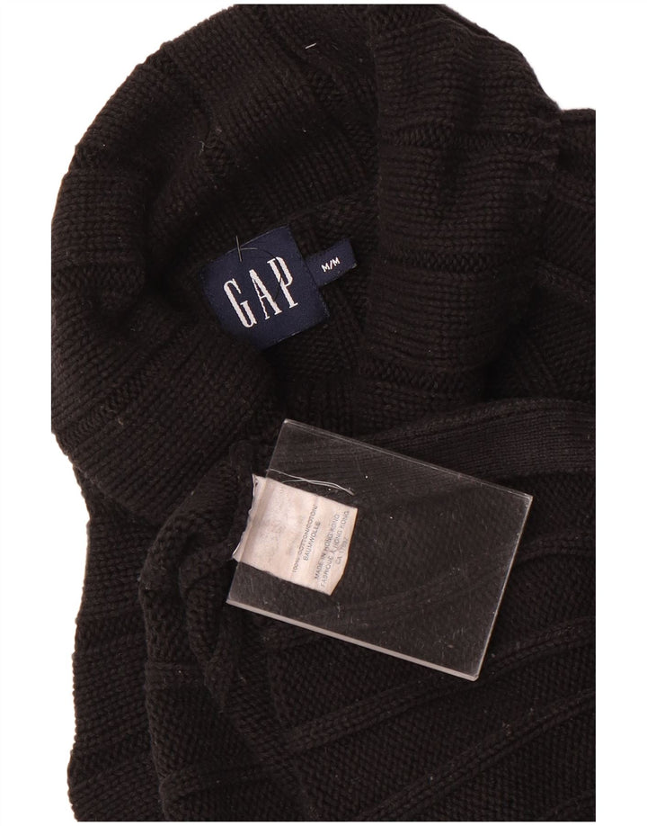 Gap Pull Col Roulé Femme UK 14 Moyen Noir Coton