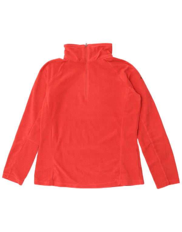 Columbia Pull polaire à col zippé pour femme UK 16 Large Rouge Polyester