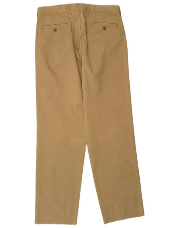 Armani Pantalon Chino Droit Homme UK 36 Petit W29 L30 Coton Beige
