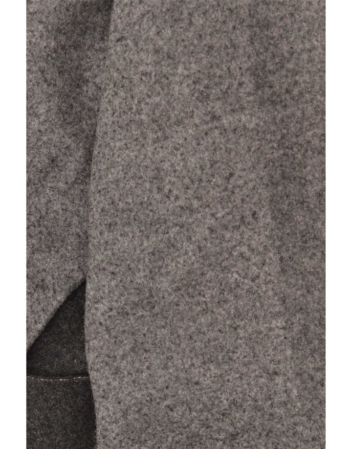 Zara Manteau surdimensionné à capuche pour femme UK 6 XS Gris Polyester