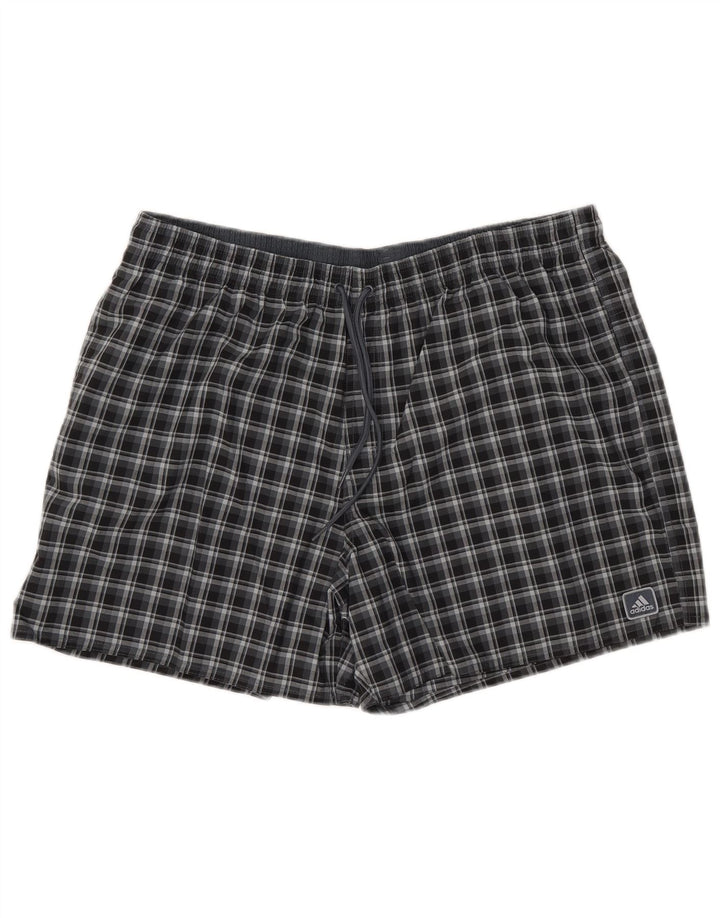 Adidas Short de Bain Homme XL Bleu Marine à Carreaux Polyester