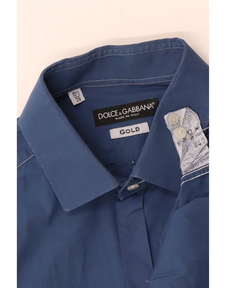 Dolce & Gabbana Chemise Homme Taille 15 1/2 39 Coton Bleu Moyen