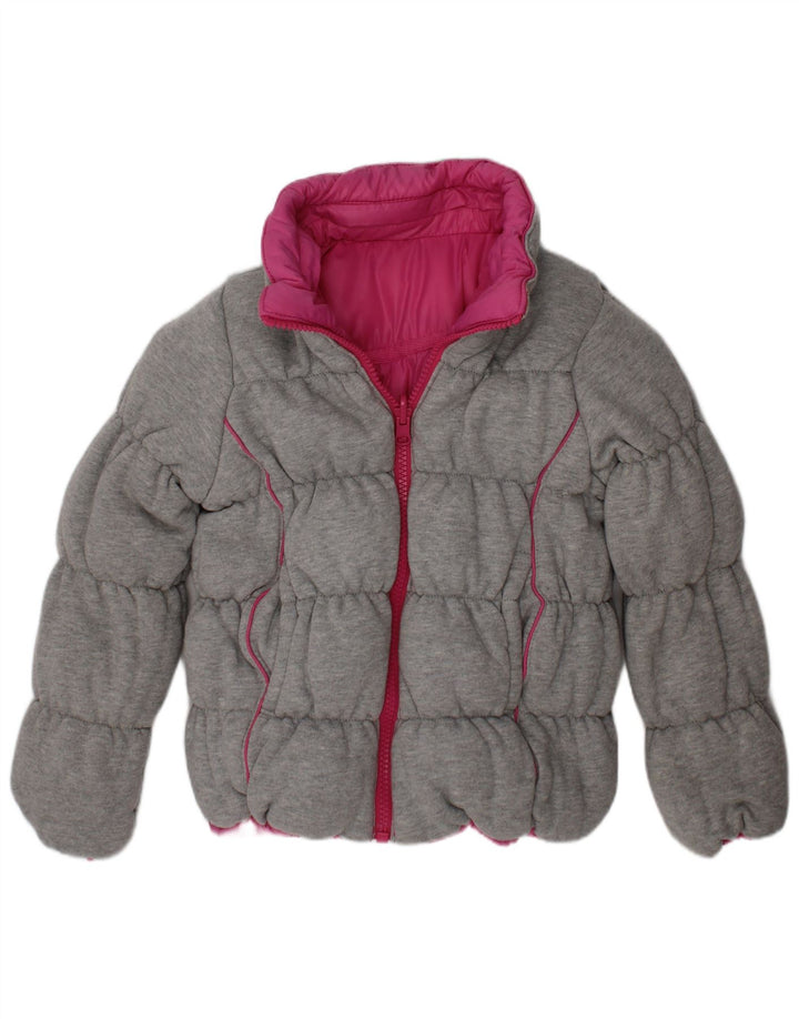 Dkny Veste matelassée réversible à capuche pour fille 4-5 ans Rose Polyester