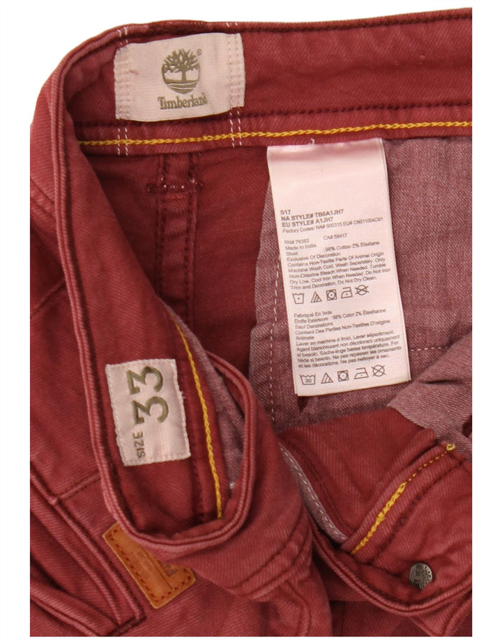 Timberland Short en jean W33 pour homme en coton bordeaux moyen