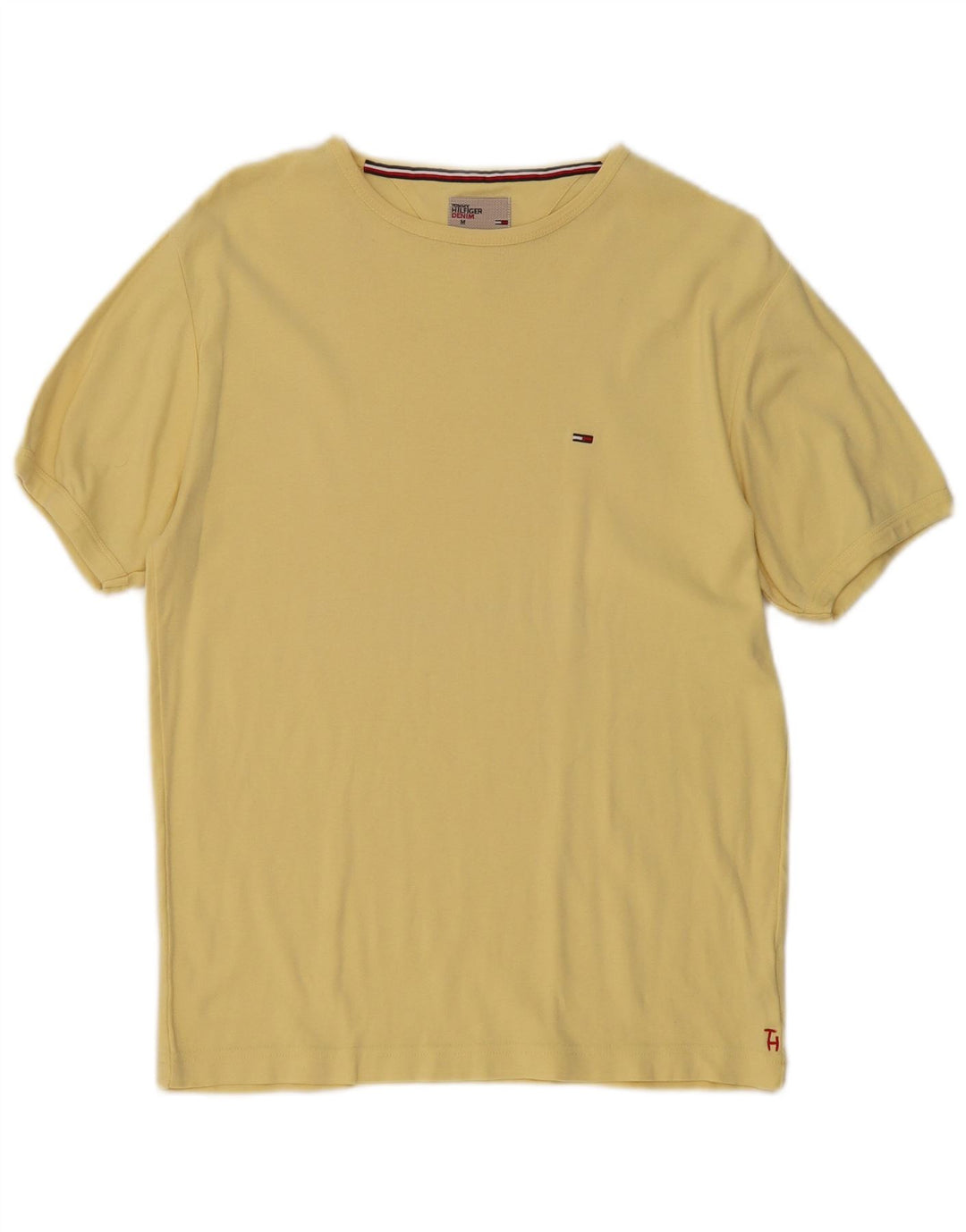 Tommy Hilfiger T-Shirt Homme Jaune Moyen Coton