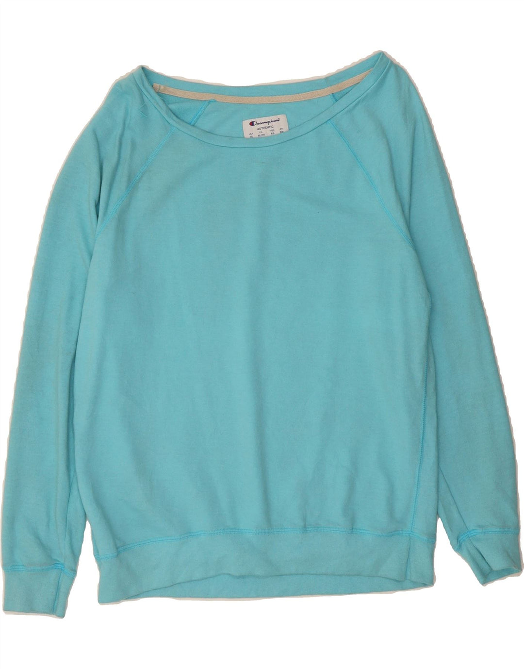 CHAMPION Womens Sweatshirt Jumper UK 18 XL Blue Viscose Vintage Champion and Second-Hand Champion from Messina Hembry 