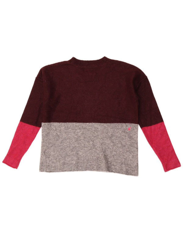White Stuff Pull court à col rond pour femme UK 10 Petit Bordeaux