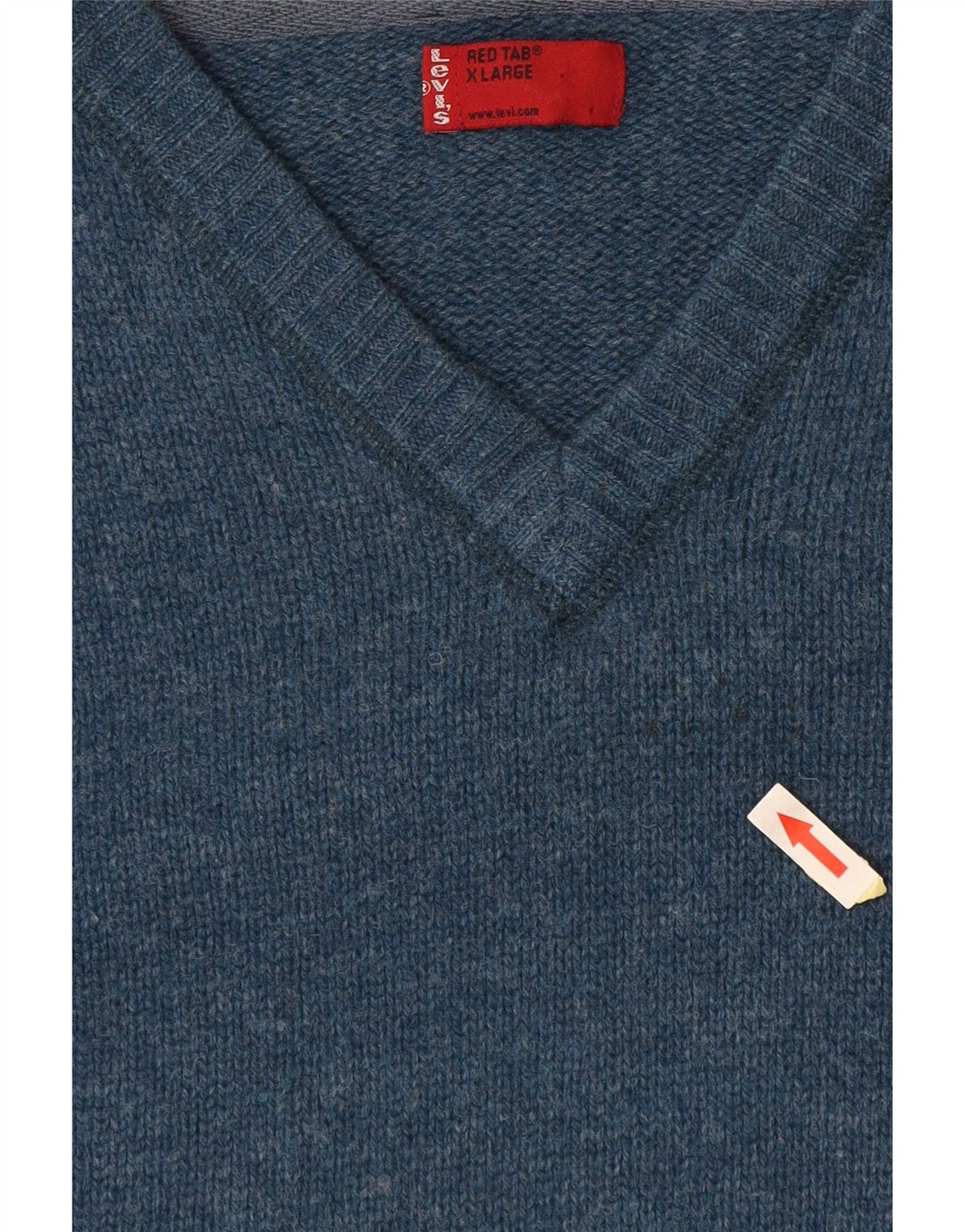LEVI'S Pull Col V Homme XL Bleu Laine