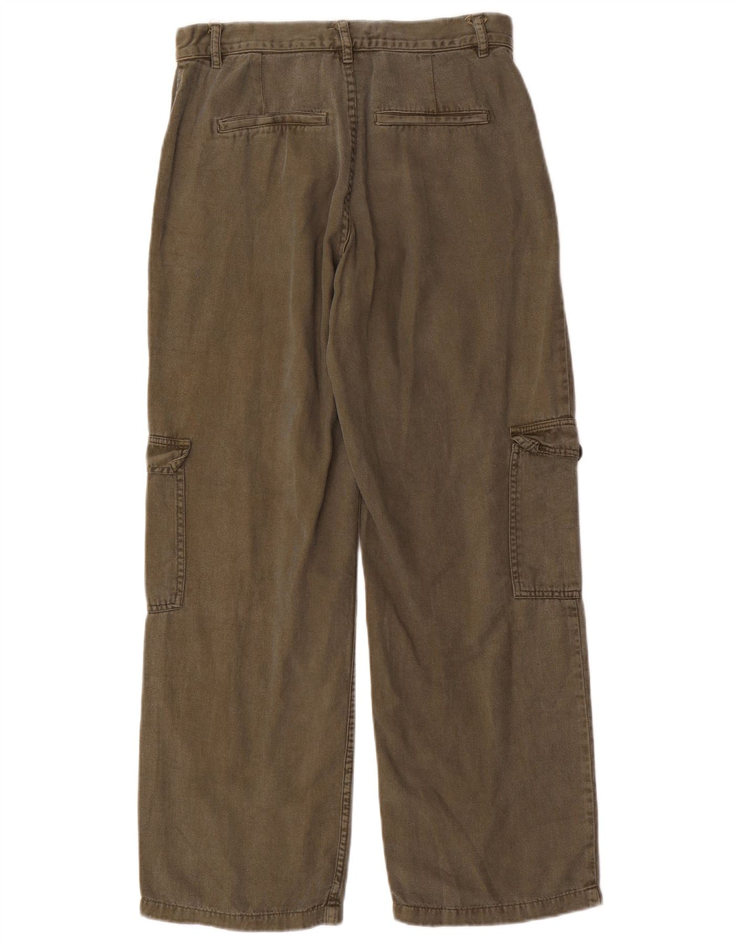 Zara Pantalon Cargo Droit Femme Petit W26 L27 Kaki