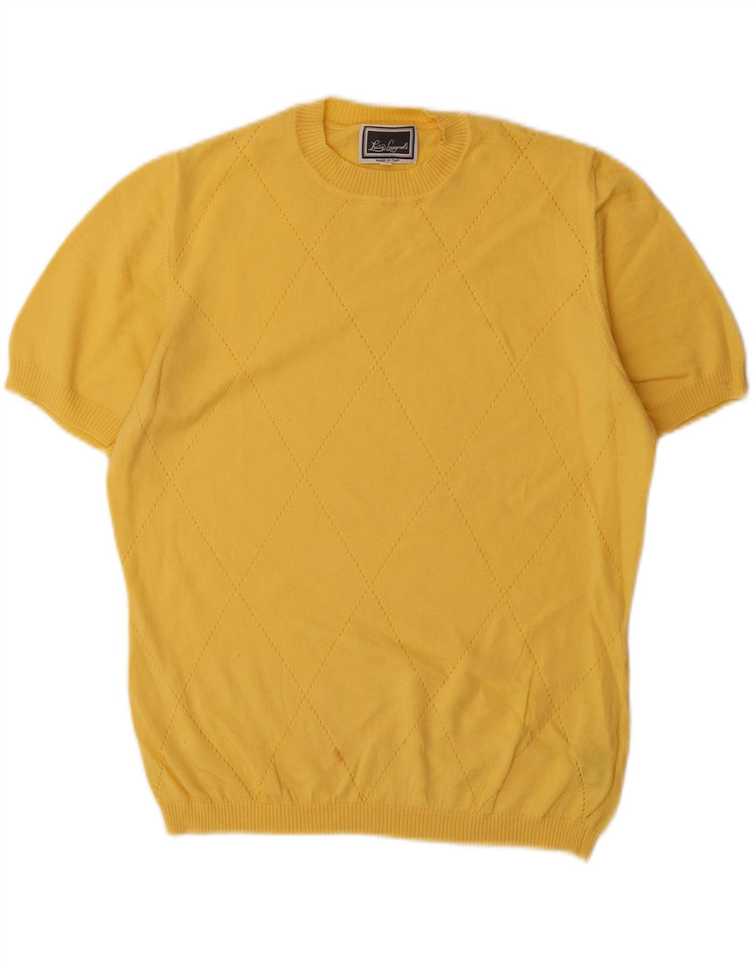 Luisa Spagnoli Pull à col rond pour femme UK 14 Jaune moyen
