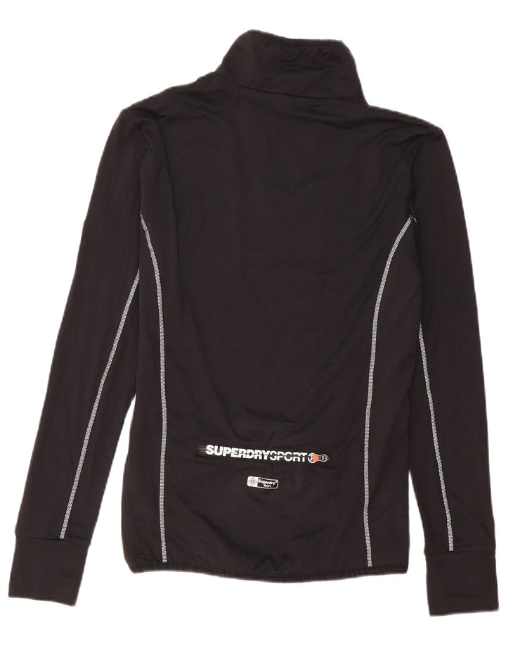 Superdry Haut de Survêtement Graphic Zip Neck Pullover Homme Noir Moyen