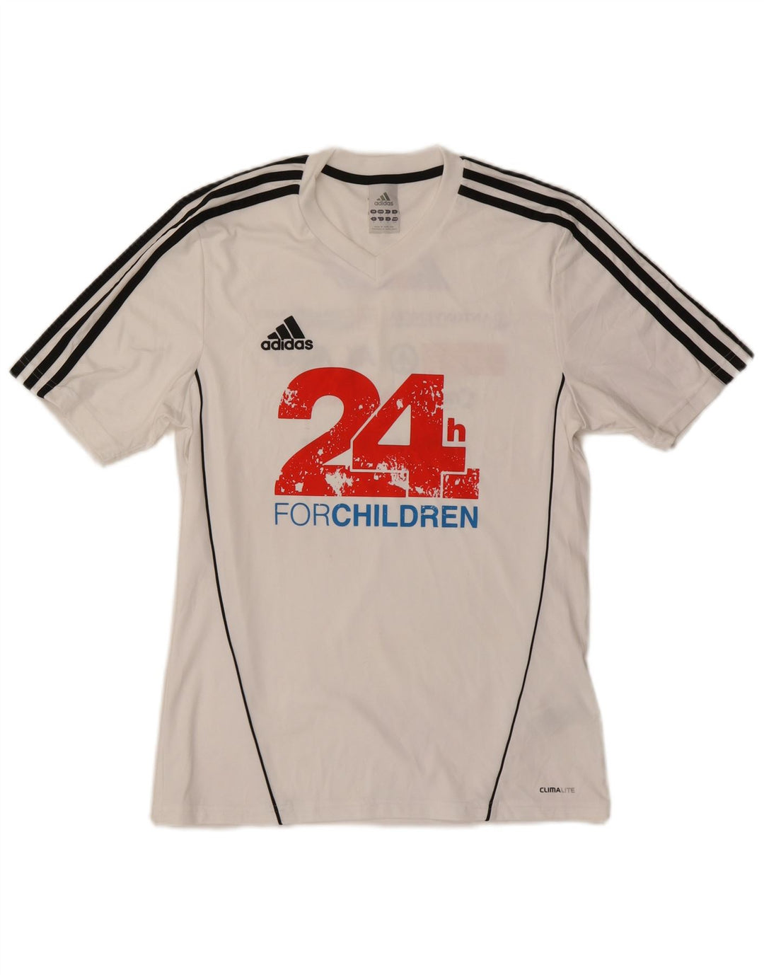 ADIDAS T-shirt Climalite Graphic pour hommes, petit, blanc, polyester