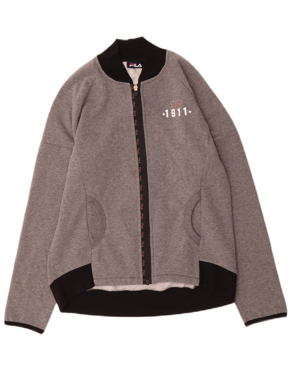 Fila Veste de survêtement coupe régulière pour femme UK 18 XL Gris Colorblock