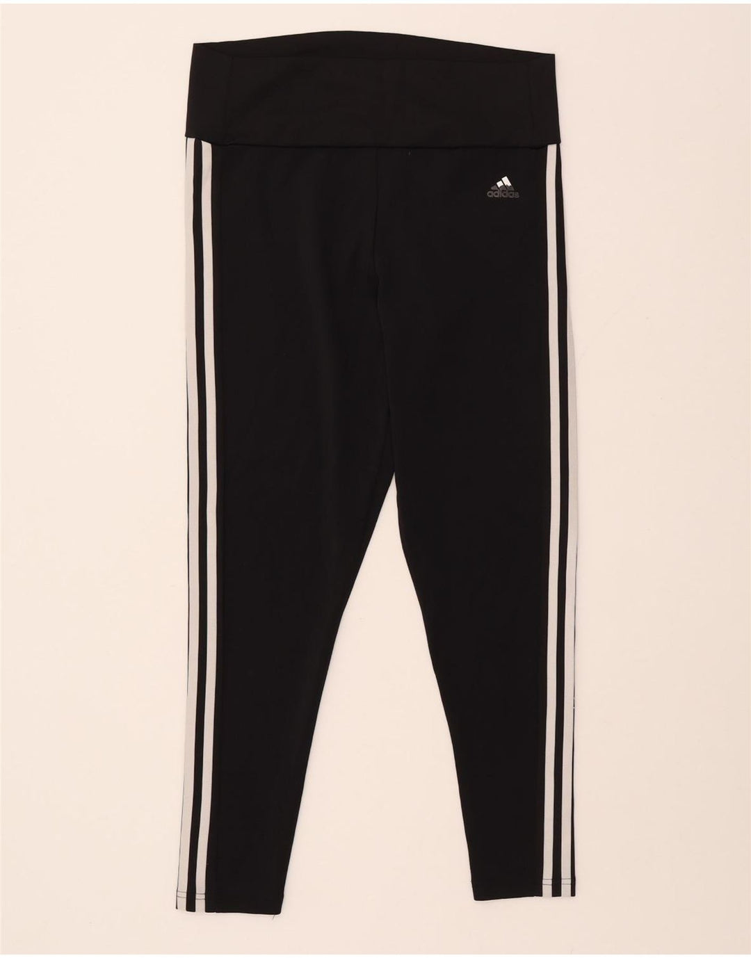 ADIDAS Leggings Aeroready pour femmes UK 16/18 Large Noir Polyester