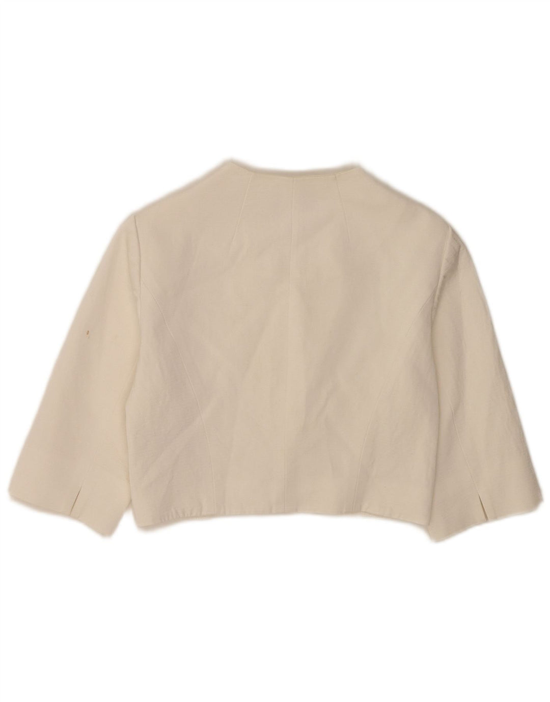 Coast Veste Boléro Ouverte à Manches 3/4 pour Femme UK 12 Viscose Blanche Moyenne