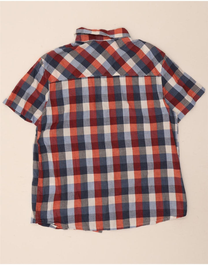 Mountain Warehouse Chemise à manches courtes pour homme en coton à carreaux multicolores