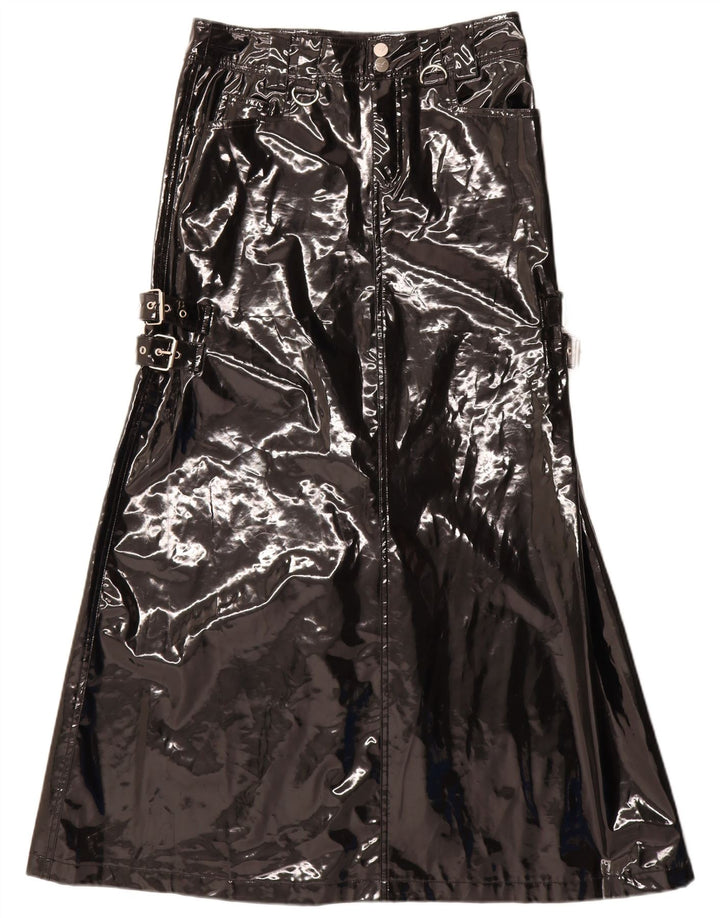 QUEEN OF DARKNESS Jupe Maxi A-Line Femme Petite W28 Noir Gothique