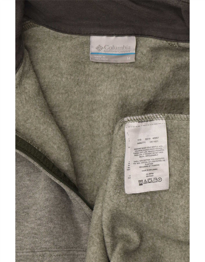Columbia Sweat-shirt à col zippé pour femme UK 14 Gris moyen Coton