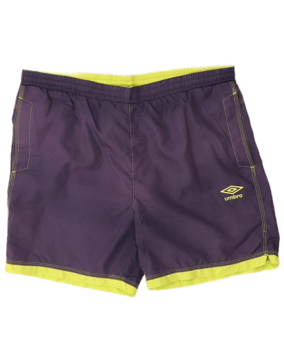 Umbro Short de Sport Homme Bleu Marine Moyen Polyester Colorblock