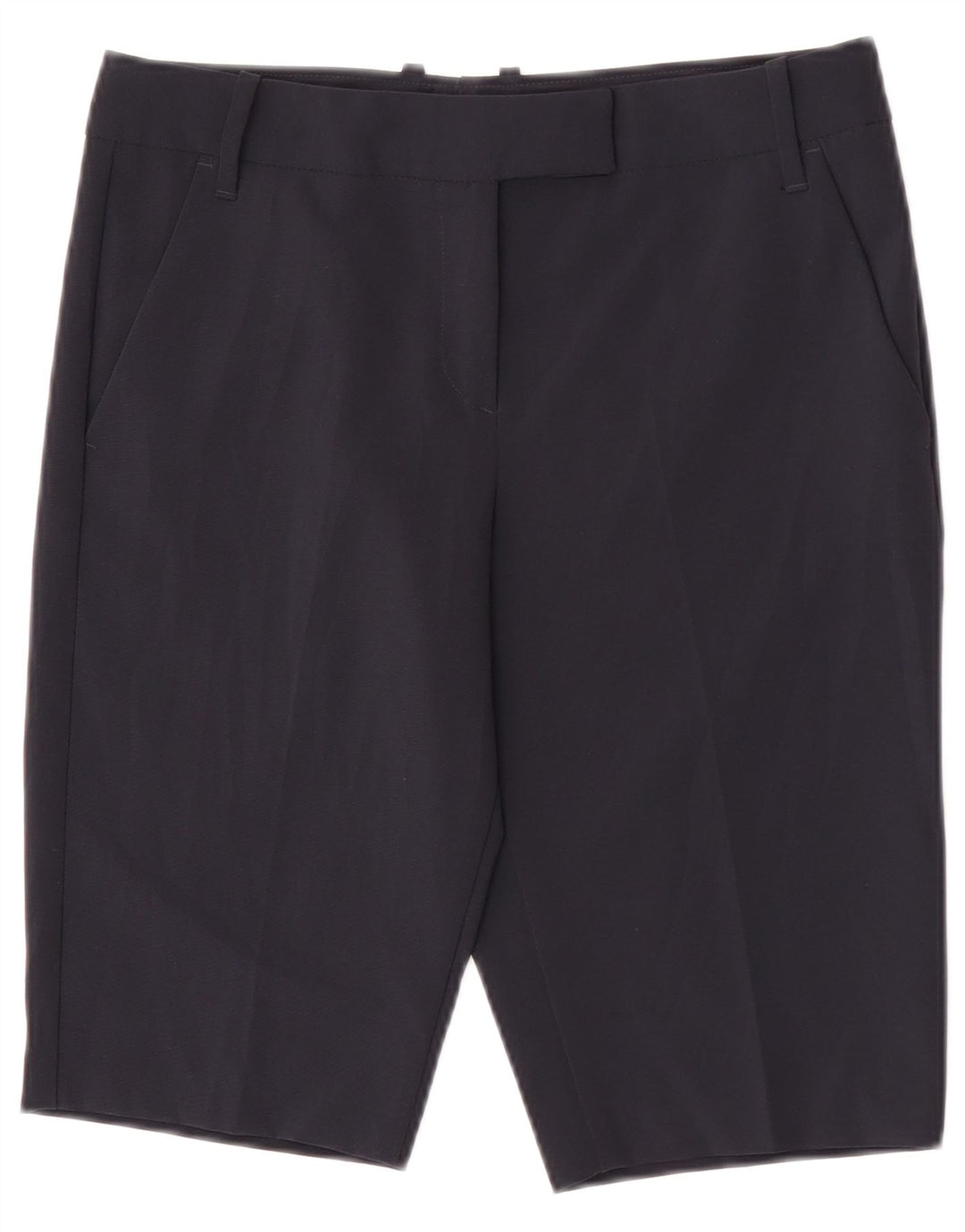 Benetton Short Chino Femme IT 40 Small W28 Bleu Marine Polyester