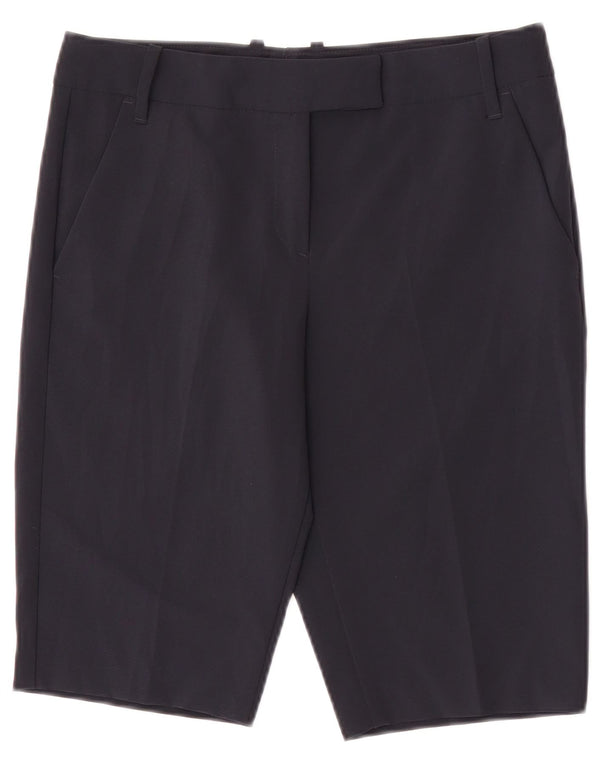 Benetton Short Chino Femme IT 40 Small W28 Bleu Marine Polyester