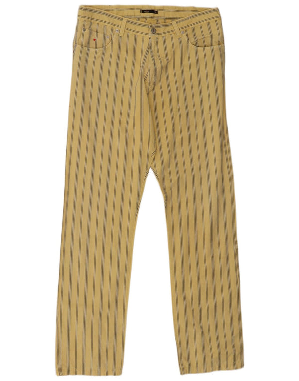 Batista Pantalon décontracté pour homme IT 50 Large W34 L31 Jaune Rayé Coton