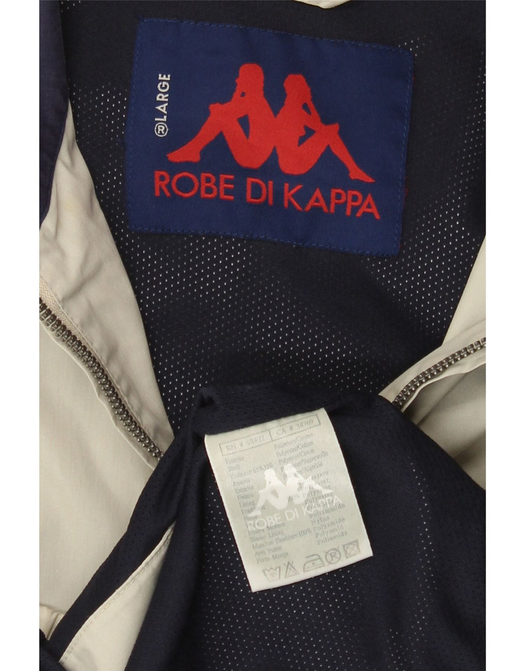 Kappa Veste Bomber Homme UK 40 Large Beige Polyester