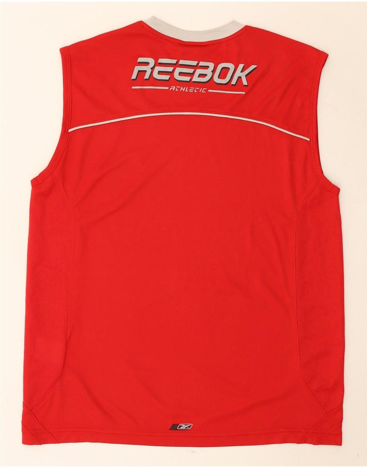 Reebok Débardeur Homme Rouge Moyen Polyester