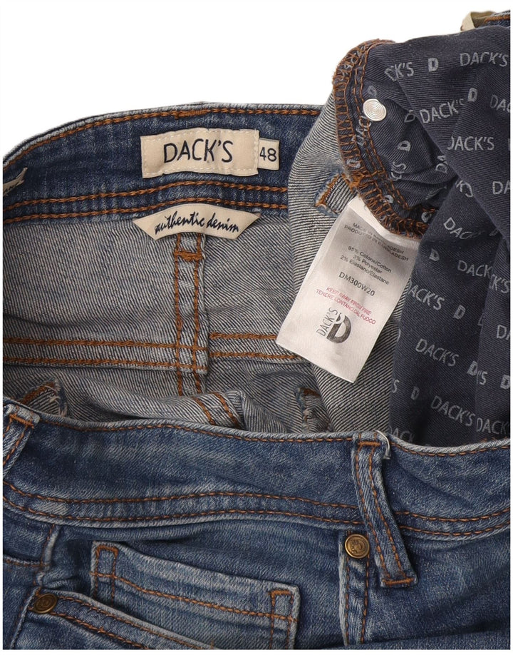 Dack's Jean slim court pour femme IT 48 XL W32 L26 Bleu Coton