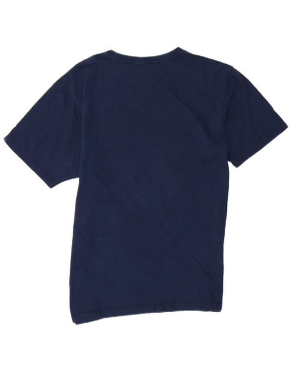 Adidas Mens Graphic T-Shirt Top Large Bleu Marine Coton