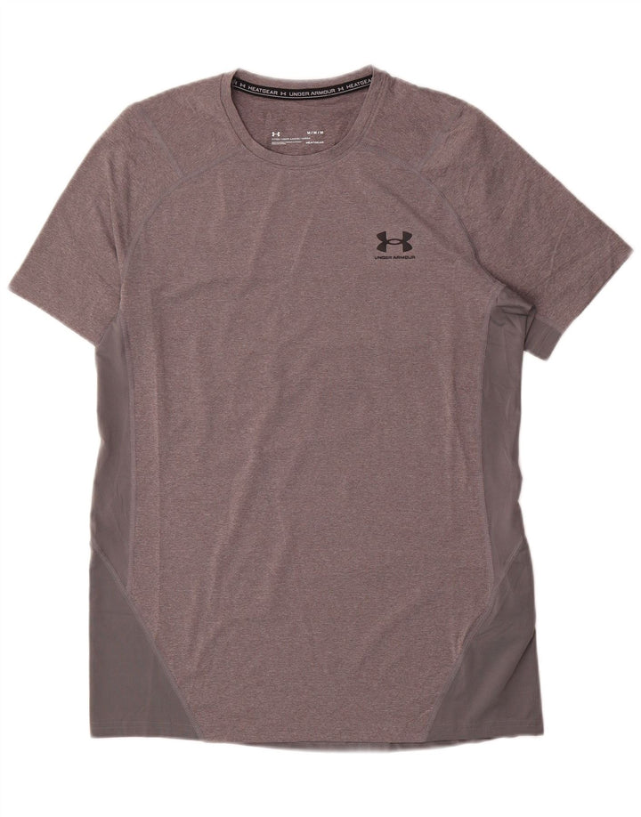 Under Armour Tee-Shirt Heat Gear Homme Gris Moyen Moucheté Polyester